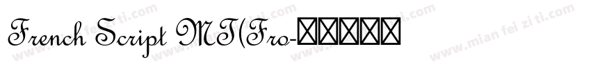 French Script MT(Fro字体转换